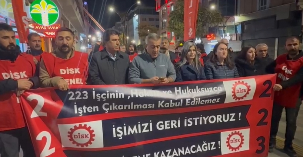 Kayyum mağduru işçiler 100. Günde 7 saatlik bekleyişin ardından yürüdü