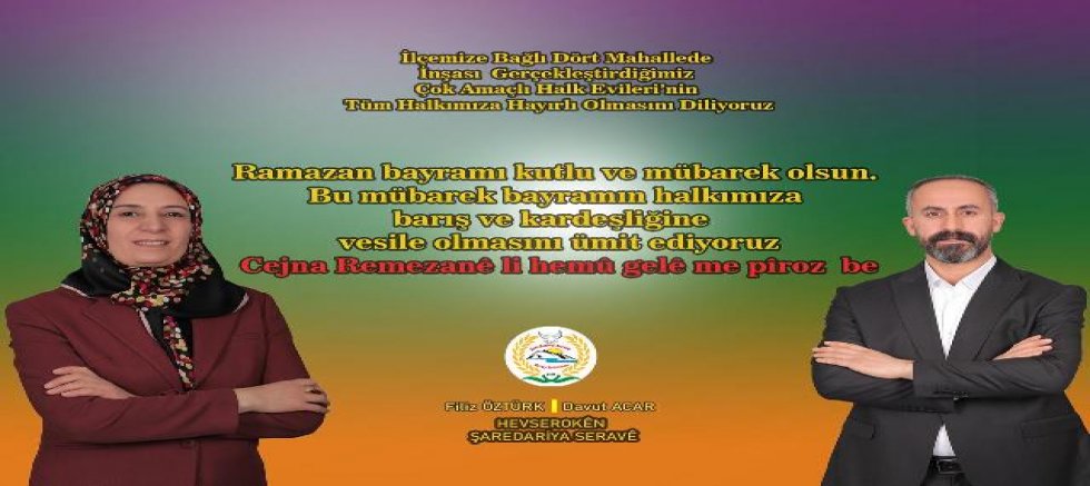 Saray Belediye Eşbaşkanları'ndan Ramazan Bayramı ve Newroz  Mesajı