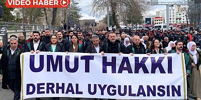 Avukatlar Diyarbakır’da Öcalan için yürüdü