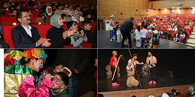 Edremit Belediyesi yarıyıl tatilindenki çocuklar için şenlik düzenledi