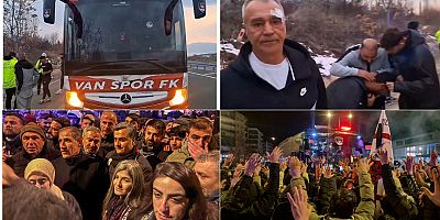 Elazığ'da ırkçı saldırıya uğrayan VanSpor'a sabahın şafağında görkemli karşılama