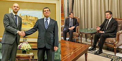 Erbil’de üçlü zirve: Barrot, Abdi ve Barzani ile görüştü