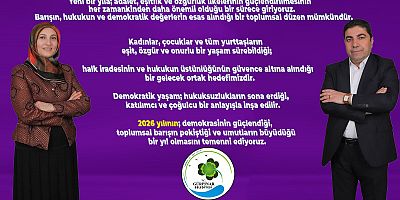 Gürpınar Belediye Eşbaşkanları’ndan Yeni Yıl Mesaji: Barışın hukukun esas alındığı bir yıl temennisiyle 