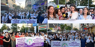 Kadın katliamlarına karşı Van'da kadınlar alanlardaydı !