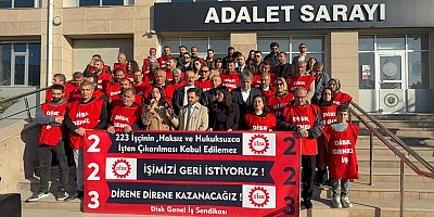 Kayyum mağduru 223 işçinin hak arayışı 103. gününde adliye önünde