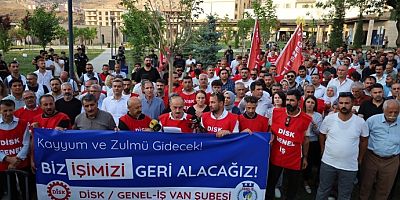 Kayyum mağduru işçilerin eylemi 3. Gününde AKP il binası önünde 