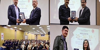 Van’da Eşbaşkanlar harita mühendislerine 25’inci yıl plaketi verdi