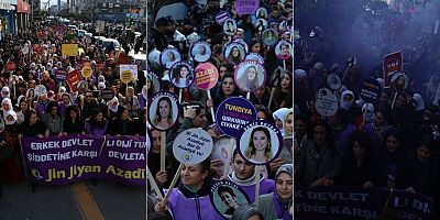 Van'da kadın şiddetine karşı yürüyüş düzenlendi !