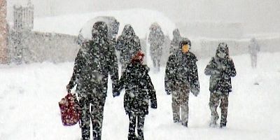 Van’da kar yağışı okul tatilini beraberinde getirdi !