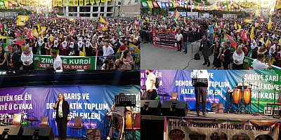 Van'da on binler 'Barış ve Demokratik Toplum Mitingi'nde buluştu/Video-Haber