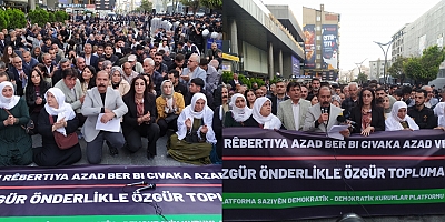 Van'da onlarca kişinin katıldığı Öcalan yürüyüşüne izin verilmedi/Video-Haber