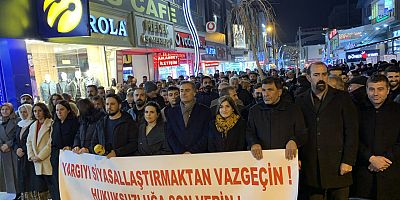 Van Emek Demokrasi Platformu'nda kayyum atamalarına karşı basın açıklaması 
