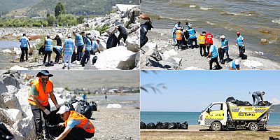 Van Gölü'nden 3 ayda 20 ton çöp çıkarıldı !