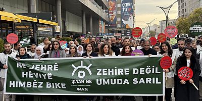 Van uyuşturucuya karşı yürüdü ! Şiyar Be Platformu deklere edildi